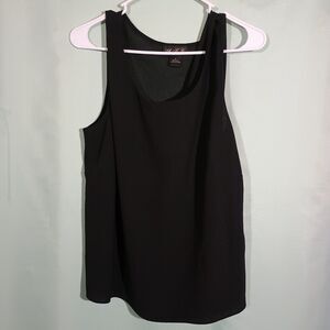A.K.G. Black Sleeveless Tank Top – Classic Scoop Neck Essential